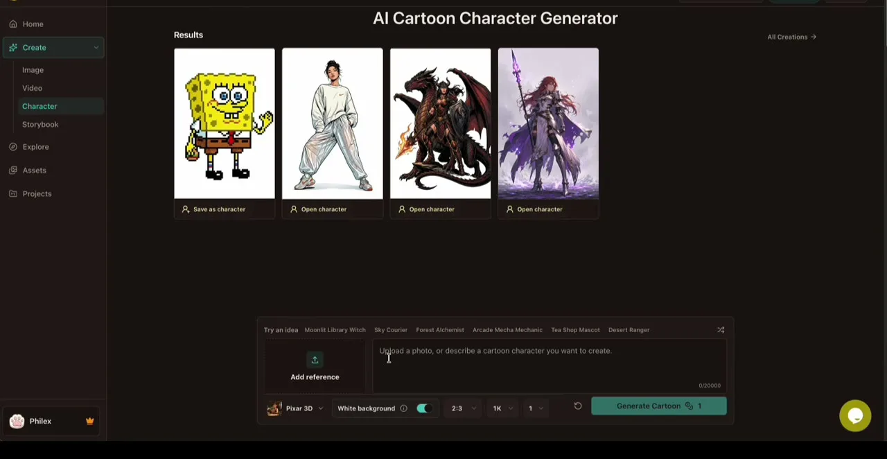 How to Create a Cartoon Character with AI