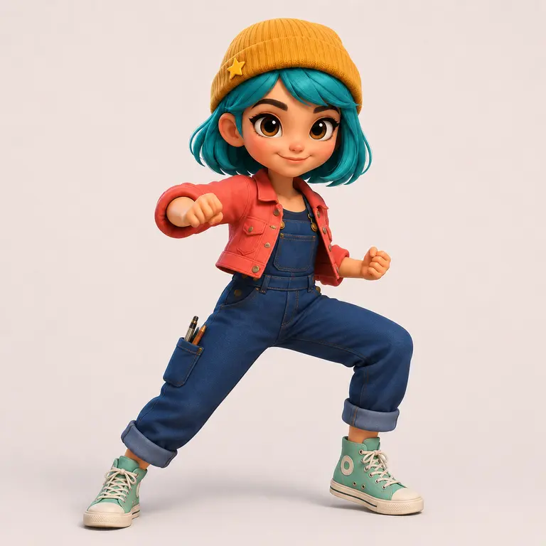 Mina the Pocket Illustrator Action pose Pose variation