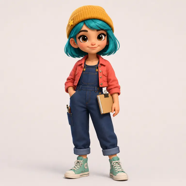 Mina the Pocket Illustrator active character reference