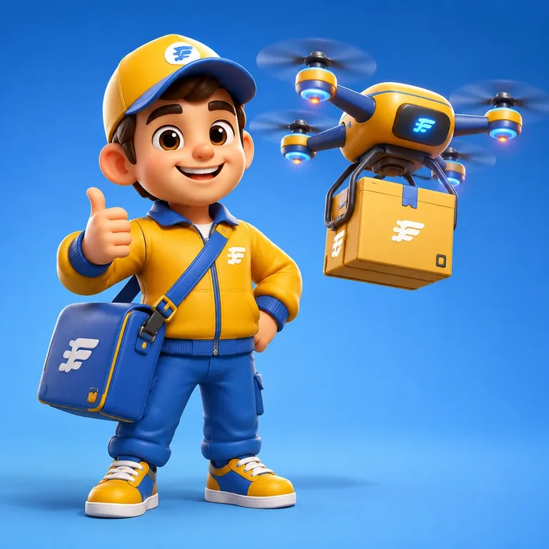 Rounded 3D toon character with modeled volume and soft cinematic materials