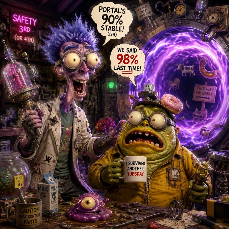Chaotic Sci-Fi Cartoon