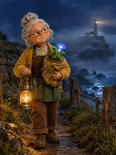 Cover for the claymation storybook Poppy and the Silent Moonflower