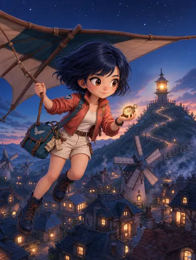 Cover for the Chibi storybook Nori Vale and the Dawn Beacon